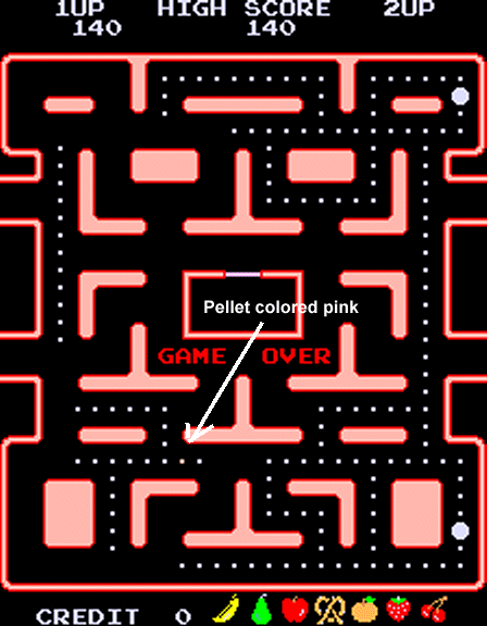 Ms. Pac-Man obscure bug screenshot #1