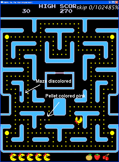 Ms. Pac-Man obscure bug screenshot #2